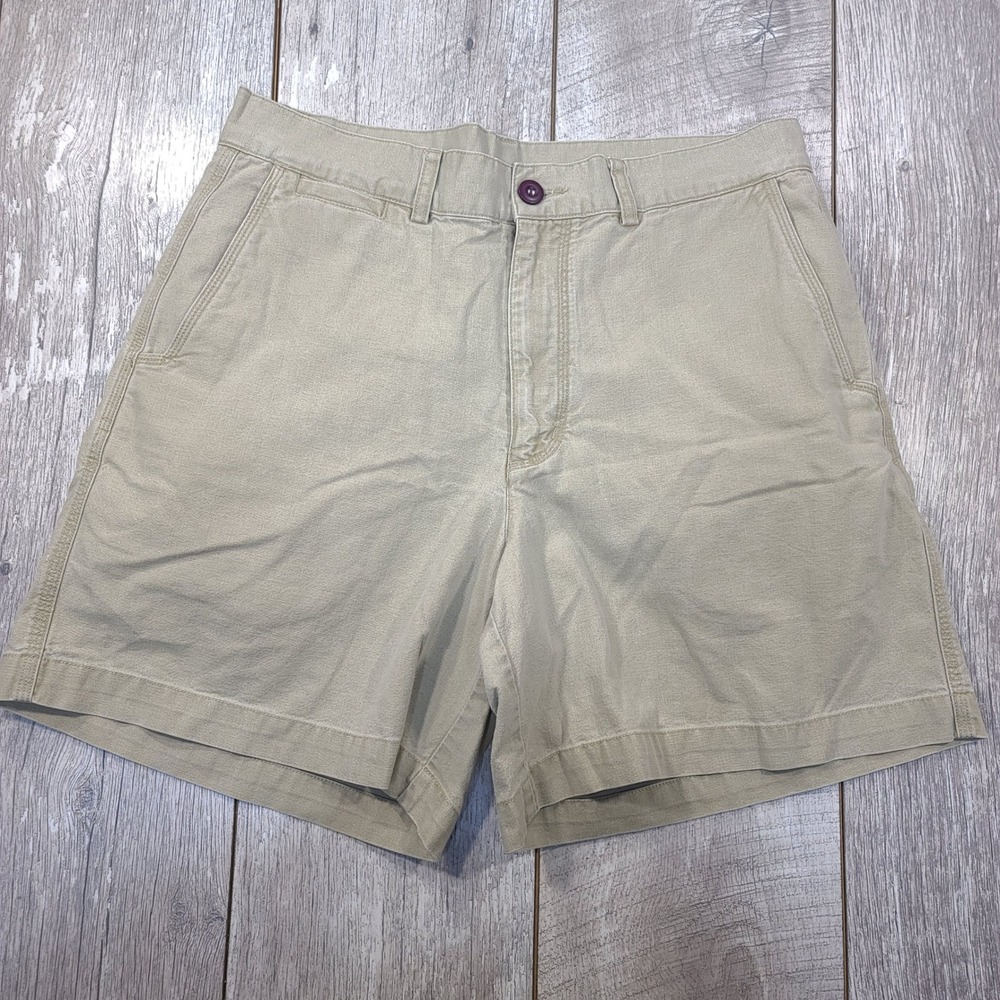 Patagonia Duck Shorts Mens 36 Tan Khaki Organic Cotton Canvas Hiking